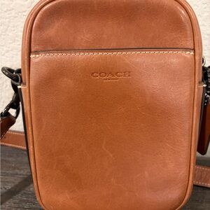 Leather Coach Hitch Crossbody Men's Bag